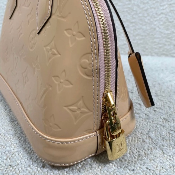 Authentic Pre-Owned Louis Vuitton Alma BB Rose Ballerine Vernis - Picture 7 of 16